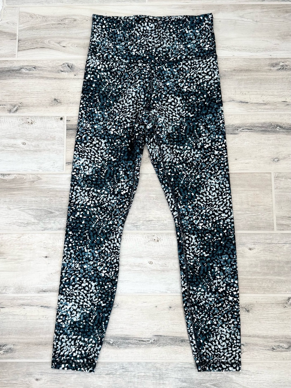 Balance Collection High Waisted Blue Abstract Leggings